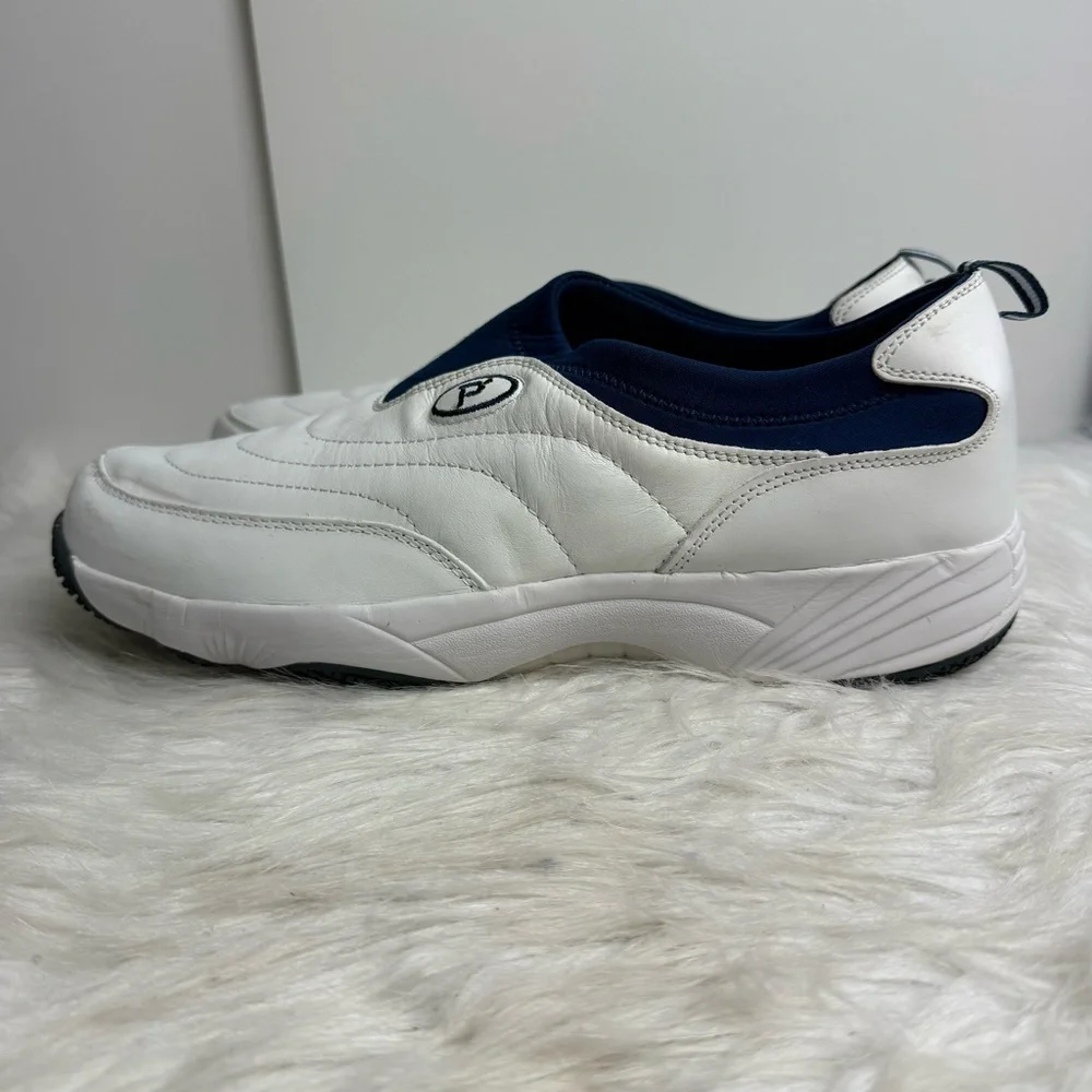 Navy Blue Leather‎ Upper Shoes